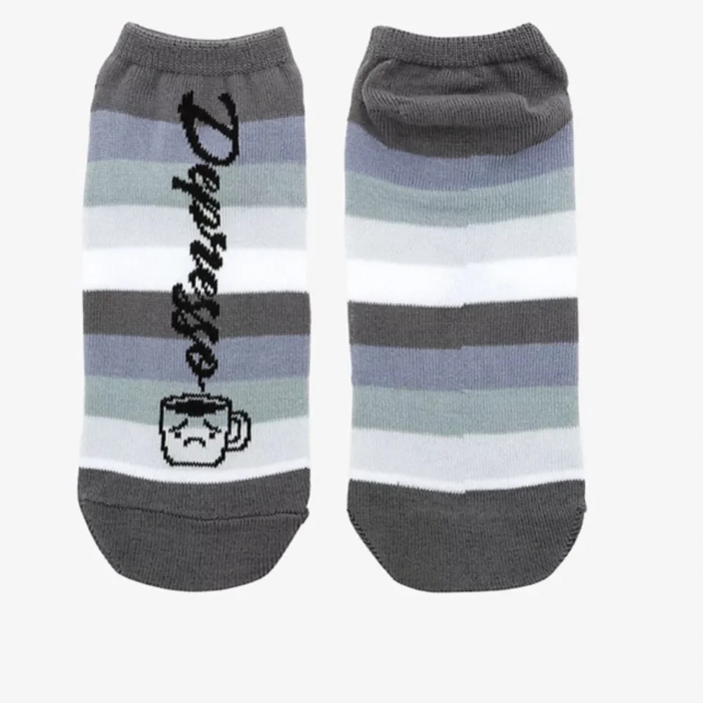 2/$12 Depresso Espresso Striped No-Show‎ Socks Hot Topic